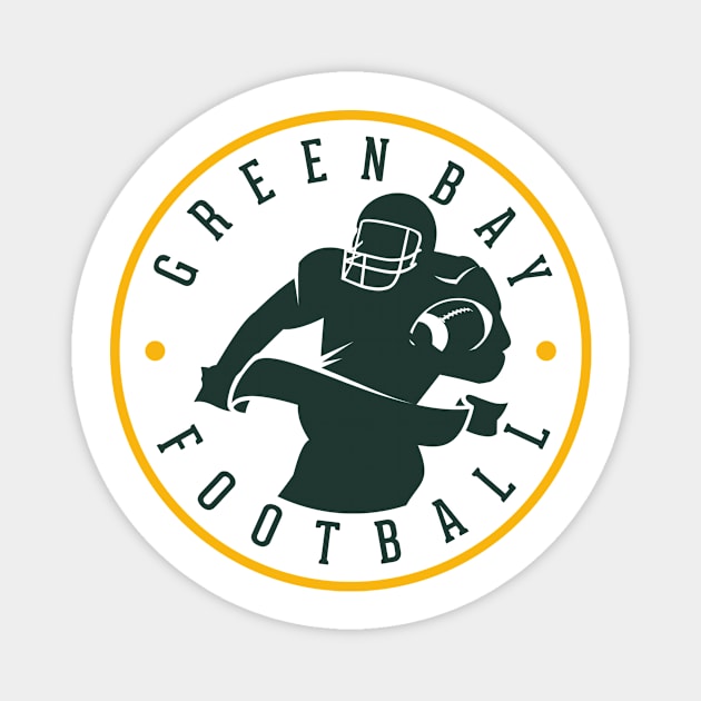 Green Bay Football Team Color Magnet by Toogoo